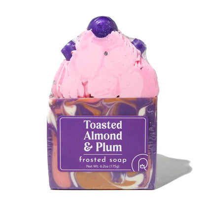 Toasted Almond and Plum Frosted Soap