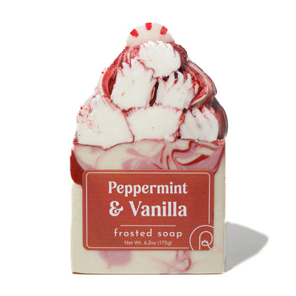 Peppermint & Vanilla Frosted Soap